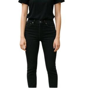 LEVIS 720 Skinny Jeans Black Denim Red Tab Black Tag Mid Rise Stretch Size 28